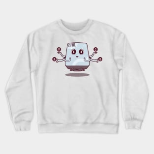 Take CTRL // Funny Cartoon Control Key Crewneck Sweatshirt